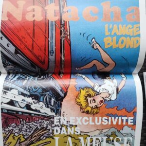 Affiche publicitaire journal La Meuse - Natacha