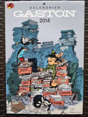 Calendrier Gaston 2014 réservé aux abonnés de Spirou