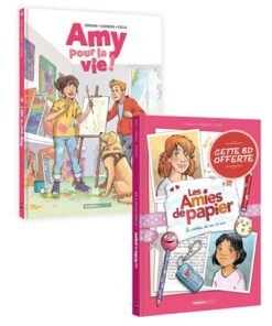 Amy pour la vie t02 + Amies de papier t01 offert - pack promo 2025